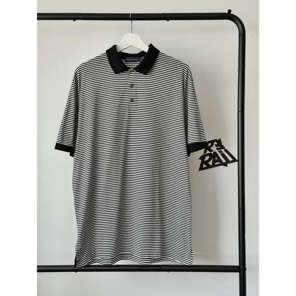 Ralph Lauren Purple Label Striped Polo Shirt - Picture 1 of 9